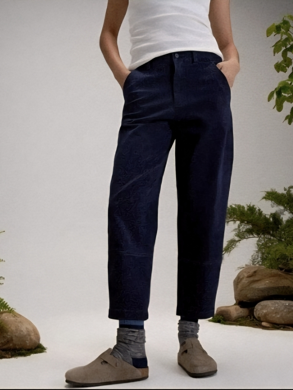Alpine Design high-rise Relaxed Barrel Leg cropped pants women's Sz10 NWT